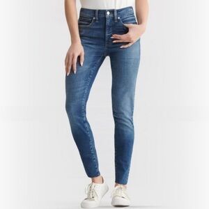 Lucky Brand Jeans Womens Sz 6 28 High Rise Skinny Bridgette Raw Fray Hem Denim